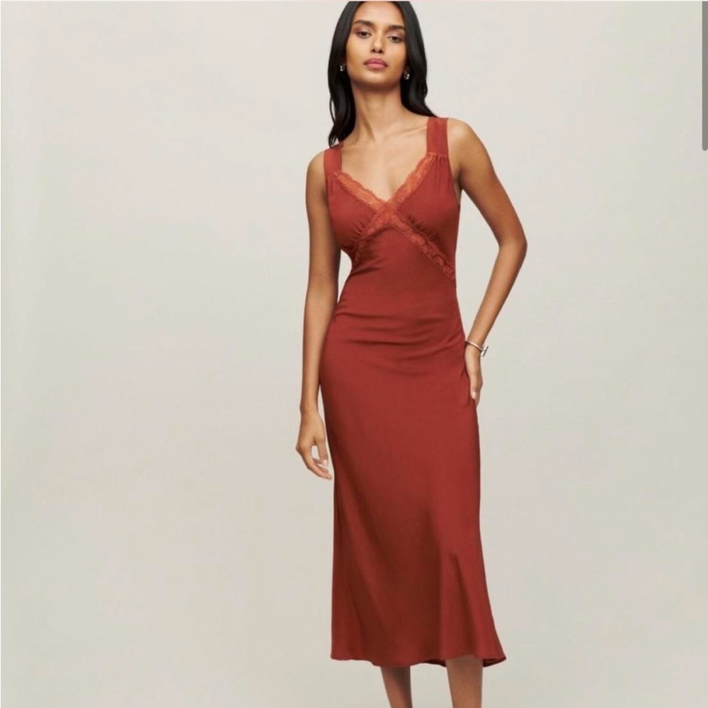 Reformation Provence dress in oxide